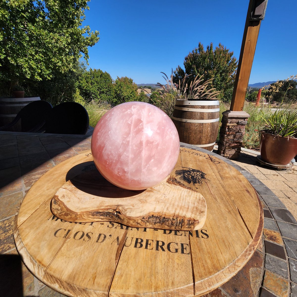 BroomCornerSLO's tweet photo. Everyone loves a good statement piece. Stunning 14.2 Rose Quartz Ball. 💫 #crystal #showstopper  https://t.co/VbFjaRQ38N https://t.co/UJ6JYrEfS6