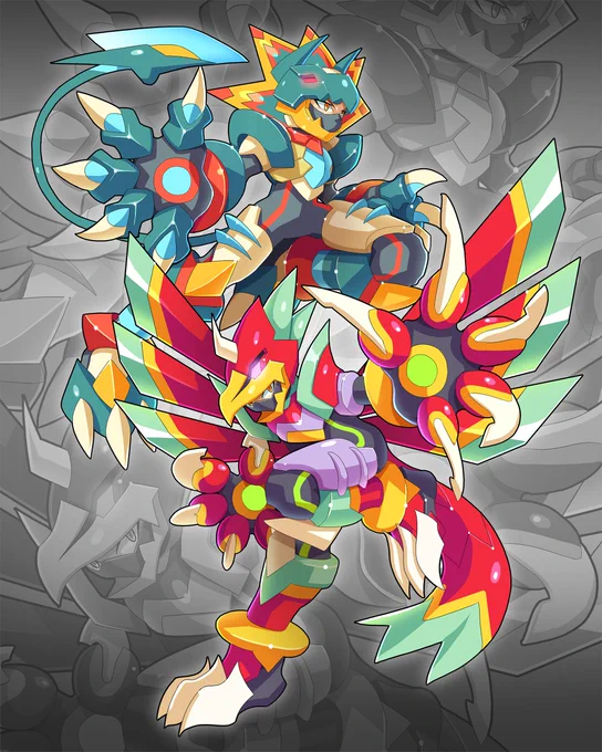 Megaman Model GR and FZ. Gregar and Falzar as biometal models. #Megaman #ZX #BattleNetwork 