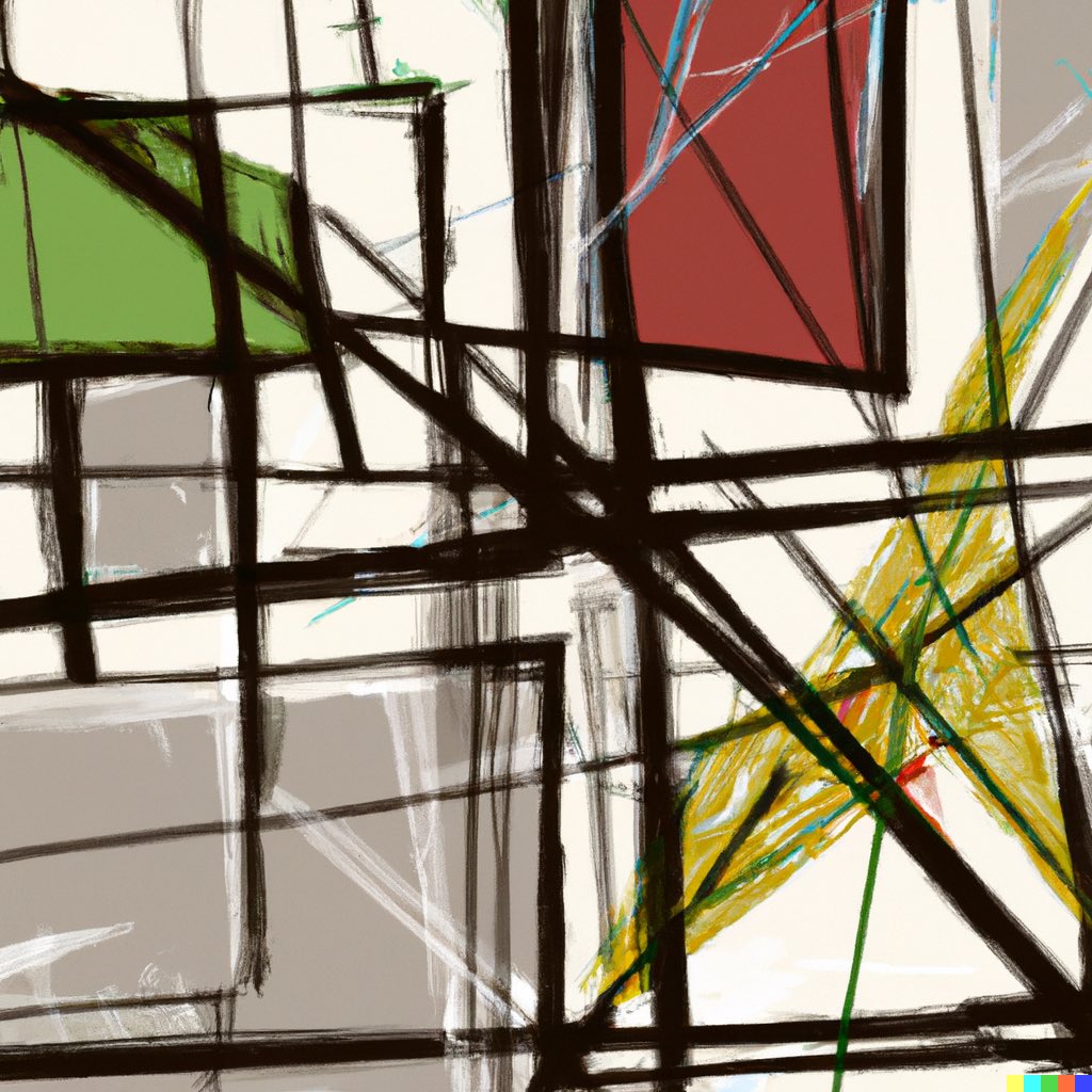 harolddeparold's tweet photo. "An abstract painting that will make me as famous as Piet Mondriaan". My first DALL•E 2 prompt. Hope it works 🙃 

@OpenAI #dalle2 #dalle #openai #openaidalle #openaidalle2 #pietmondriaan #mondriaan #aiartcommunity #abstractart #artificialintelligence #generativeart #aiart https://t.co/9IBIU6Tc81