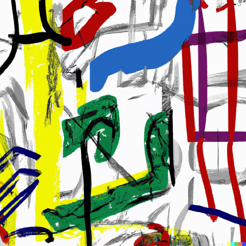harolddeparold's tweet photo. "An abstract painting that will make me as famous as Piet Mondriaan". My first DALL•E 2 prompt. Hope it works 🙃 

@OpenAI #dalle2 #dalle #openai #openaidalle #openaidalle2 #pietmondriaan #mondriaan #aiartcommunity #abstractart #artificialintelligence #generativeart #aiart https://t.co/9IBIU6Tc81