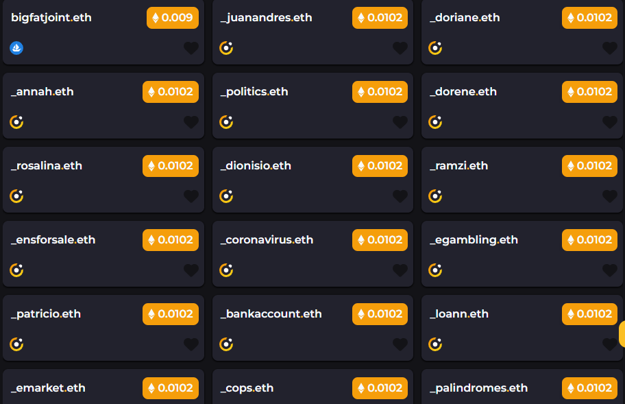 vladkash_eth's tweet photo. @Akashi30eth 🚨UNDERSCORE FIRSTNAMES/WORDS🚨
everything is 0.0102e including👇
_ecasino.eth
_emarketplace.eth
_egambling.eth
underscores firstnames are all 0.0102e also
the last 7 in 3rd pic are different price
_jewelers.eth 0.05e
vladislavkash.eth on ensvision
#ETH #ENS https://t.co/8wZCCcQYpR