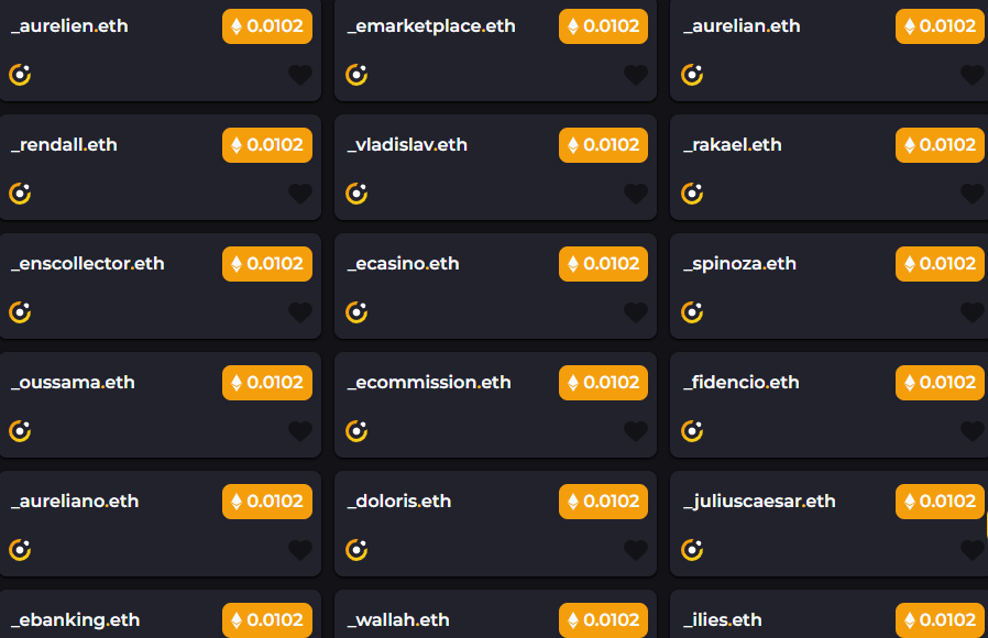 vladkash_eth's tweet photo. @Akashi30eth 🚨UNDERSCORE FIRSTNAMES/WORDS🚨
everything is 0.0102e including👇
_ecasino.eth
_emarketplace.eth
_egambling.eth
underscores firstnames are all 0.0102e also
the last 7 in 3rd pic are different price
_jewelers.eth 0.05e
vladislavkash.eth on ensvision
#ETH #ENS https://t.co/8wZCCcQYpR
