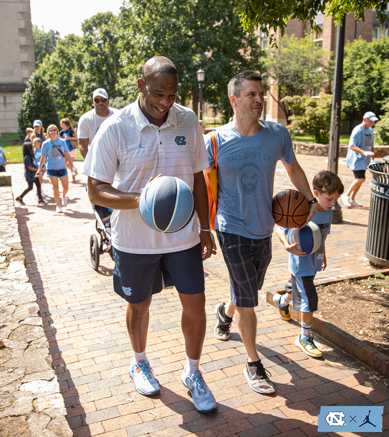 UNC_Basketball's tweet photo. Dribble for Victory Over Cancer was a success 😁

#Dribble4Kids | #CarolinaFamily https://t.co/OSTebq1fKM