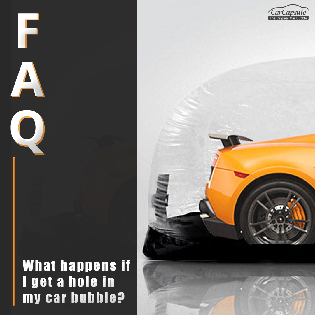 CarCapsule's tweet photo. The good new is that a hole is easily fixable and very unlikely! The upper shroud of a CarCapsule is made of 10 mil PVC, which will bond with a piece of clear, 100% PVC shipping tape. That is all it takes to fix a simple puncture. https://t.co/6DBZMuOHwM