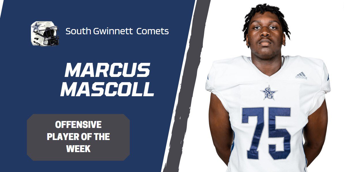SGHFootball's tweet photo. 🏈Players of the Week vs Meadowcreek #Comets #SouthGwinnett #WeAreSouth https://t.co/DBLndkVuzX