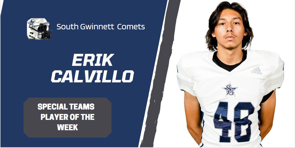 SGHFootball's tweet photo. 🏈Players of the Week vs Meadowcreek #Comets #SouthGwinnett #WeAreSouth https://t.co/DBLndkVuzX
