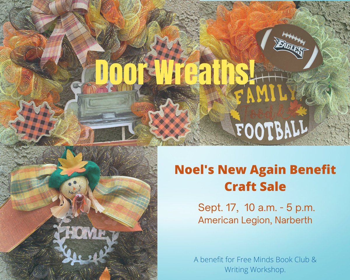noel_again's tweet photo. CRAFT SALE SEPT 17 at the American Legion, Narberth.  
#Crafts #loveNarberth #repurposed 
@MainLineToday @Narberthonline @CreativePHL https://t.co/s8lhM0aIdR