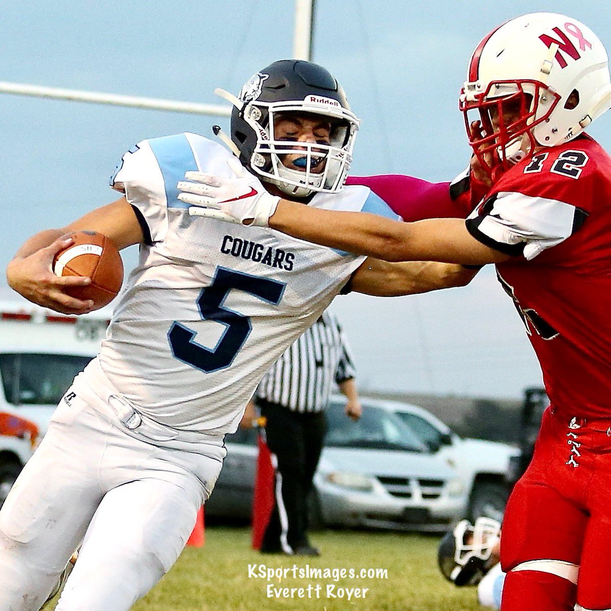 Only 5 days until the start of the HS football season! Colton McCarty, <a href="/CheylinCougars/">Cheylin Cougars</a> against Natoma in ‘19, was <a href="/kpreps/">Kpreps.com</a> 6M Offensive MVP in ’20. If you’ve never seen a 6 man fb game, do yourself a favor and go see 1 in the @kshsaa inaugural 6 man season! <a href="/cnichollHays/">Conor Nicholl</a>
