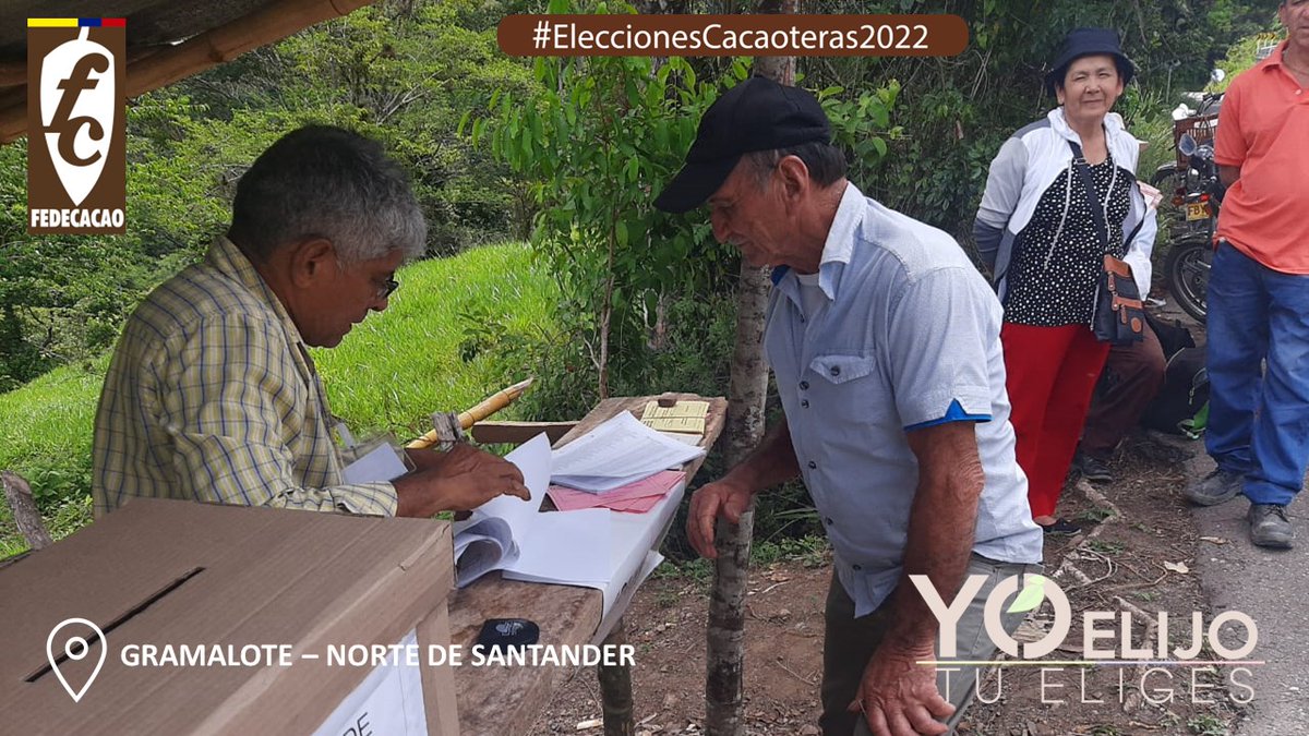 fedecacao's tweet photo. Democratización y activa participación de nuestros cacaocultores en los municipios de Gramalote, La Paz-Cesar, Nilo-Cundinamarca y Guapotá-Santander, es lo que podemos evidenciar en estas #EleccionesCacaoteras2022 

#FelizDomingo #Cacao #CacaoColombiano #Chocolate #Colombia https://t.co/U6U2UjC1KJ
