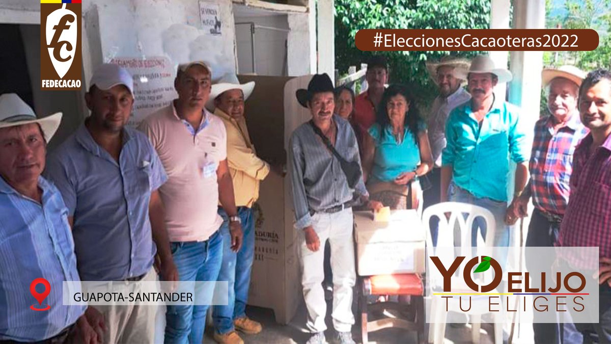 fedecacao's tweet photo. Democratización y activa participación de nuestros cacaocultores en los municipios de Gramalote, La Paz-Cesar, Nilo-Cundinamarca y Guapotá-Santander, es lo que podemos evidenciar en estas #EleccionesCacaoteras2022 

#FelizDomingo #Cacao #CacaoColombiano #Chocolate #Colombia https://t.co/U6U2UjC1KJ
