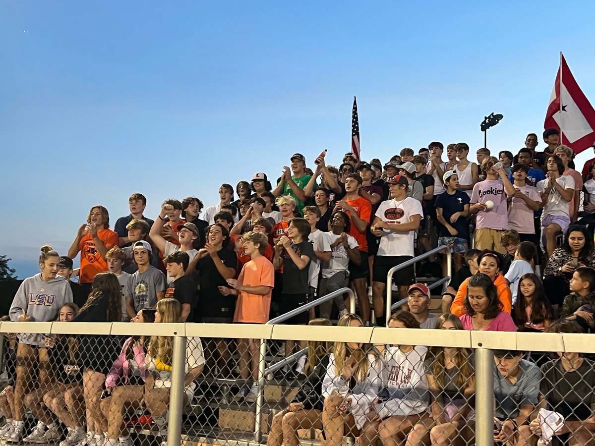 grateful
/ɡrātfəl/
feeling/showing an appreciation of kindness; thankful.

Our Wildcats showed their gratitude for  Libertyville Wildcat Youth Sports football team, cheering on future Wildcats: “They were so loud we could barely hear on the sideline. It was super cool.”

#GoCats!