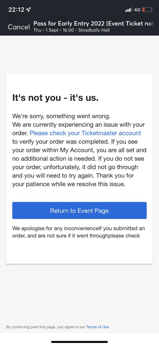 eimearms's tweet photo. @Ticketmaster @TMIrelandHelp having issues purchasing early access tickets for Electric picnic - is this an error or are they no longer available? https://t.co/48w3geW77c