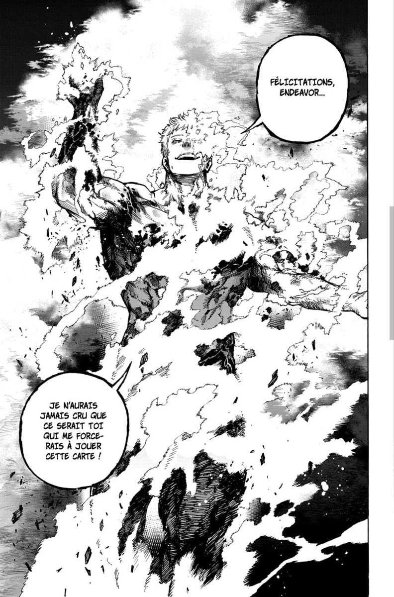 Shinzown's tweet photo. Regardez moi cet athlète ! Le méchant par excellence, il est prêt à tout pour détruire les héros jusqu'à sacrifier sa vie #MHA364 #MHASpoilers https://t.co/ejByQ6apzt