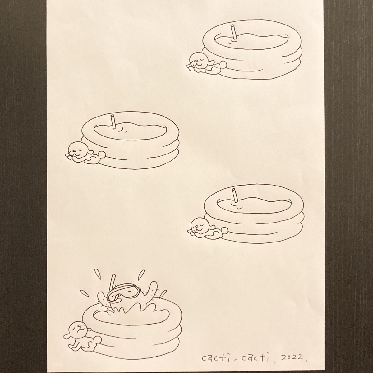 Official2Check's tweet photo. 涼しい朝の札幌からおはようございます。
#プール #ビニールプール #わんこ #4コマ漫画 #fail #comicstrips #puppy #wadingpool #kiddiepool https://t.co/p4WEaUARdo