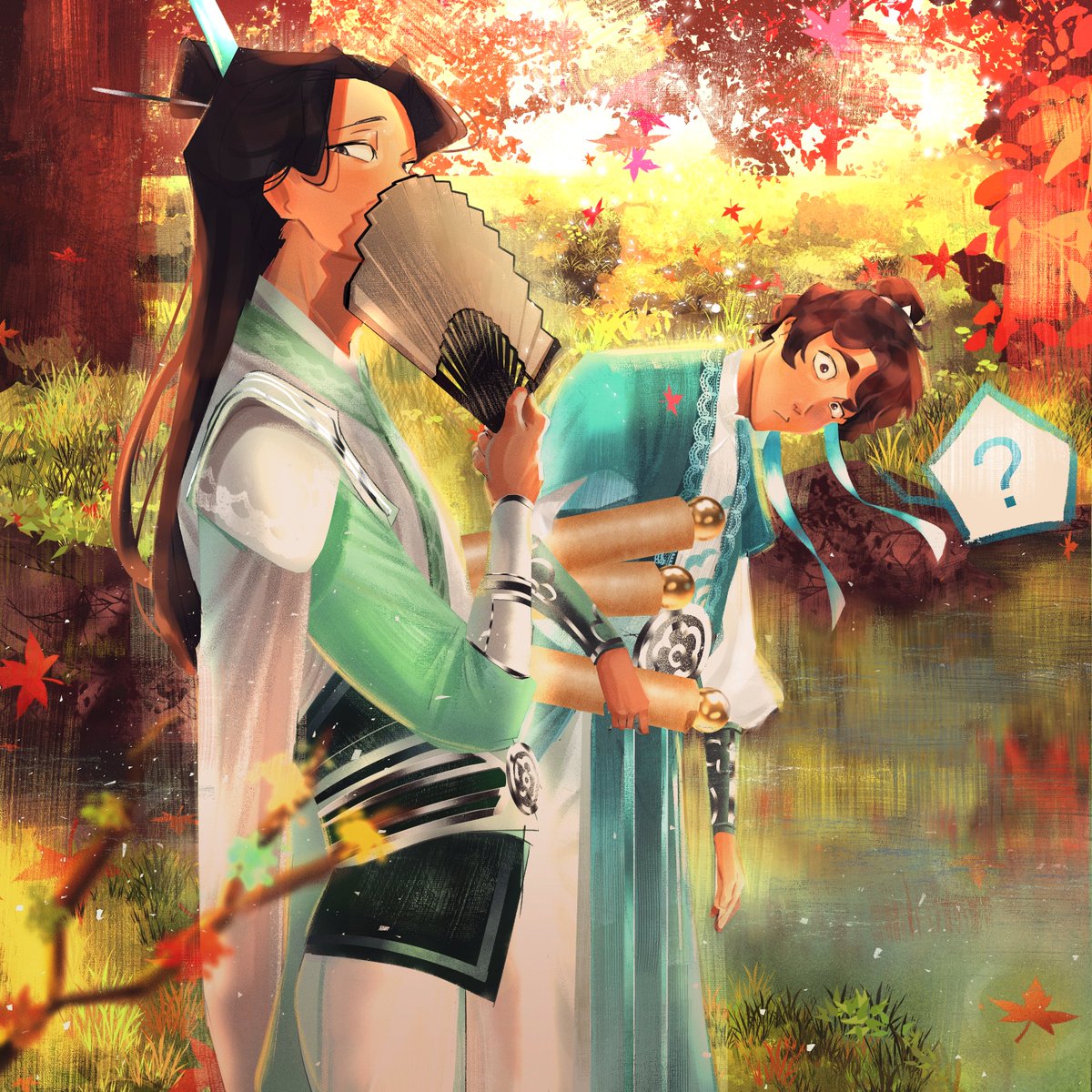 Drew these two

#ScumVillainsSelfSavingSystem #scumvillain #svsss #ShenQingqiu #ShangQinghua #mxtx