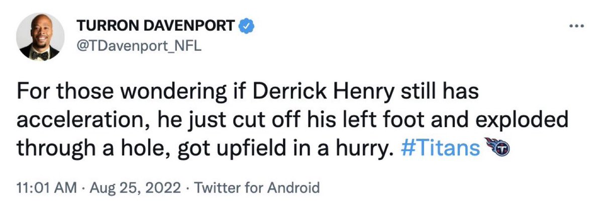 korkedbats's tweet photo. For anyone questioning whether Derrick Henry will be back this year, apparently the guy can cut off his foot and still be explosive. https://t.co/HeypFKOiJG