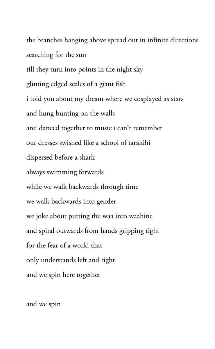 ired0mi's tweet photo. A poem I shared to my Insta on Poetry Day but forgot to share here lol.

'We Walk Backwards Into Gender'

For Lyssa, Hana, Tāwhanga, Trin, Benjamin, Pounamu, Huriana, Emmy, Yaron, Ngaio, Whiro &amp; many others past present and future. 

For Angus; someone I never knew. 

&amp; for you. https://t.co/cjRyXiA9dH