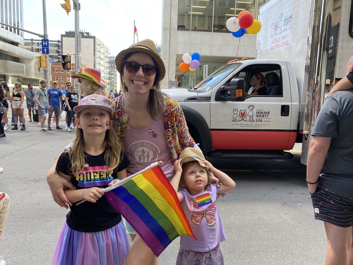The family took a day trip to a parade.

#ottawapride #PrideOttawa #Pride2022