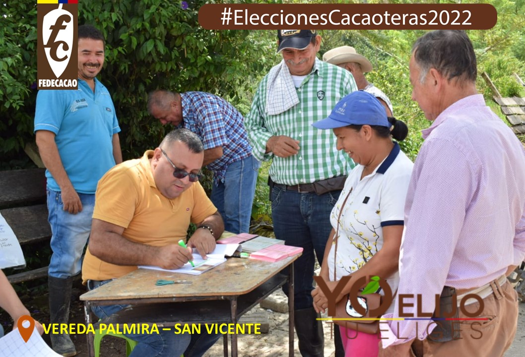 fedecacao's tweet photo. A esta hora va culminando nuestro proceso electoral #EleccionesCacaoteras2022  desde Vista hermosa-Meta, Vda Palmera-San Vicente de Chucuri, san Pedro de Urabá-Antioquia y Cimitarra Santander.
#FelizDomingo #Cacao #CacaoColombiano #Chocolate #Colombia #Ilovecacao #Bogota https://t.co/Ebnjkbjhbm