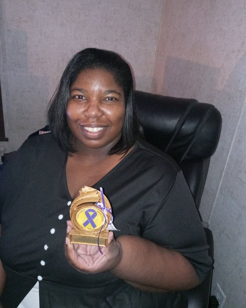 H3P_1's tweet photo. Our Founder/CEO Venus Henderson-Hughes holding our Purple Ribbon Award for 2022 Business Partner of the Year from https://t.co/3l91g1Wa6R #purpleribbonawards2022 https://t.co/U4JBBmoUX2