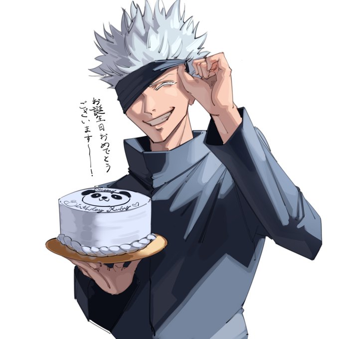 my sister likes gojo satoru so much so I drew this for her birthday gift today 