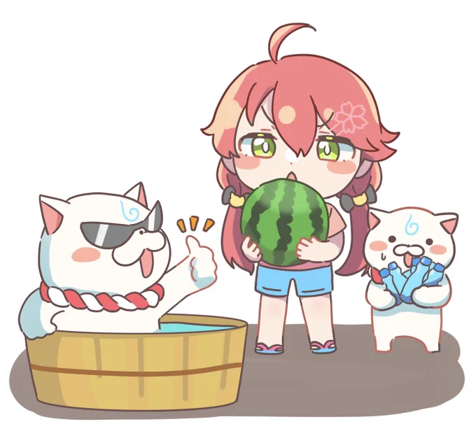 夏の風物詩とみこち #みこのなつやすみ #miko_Art 