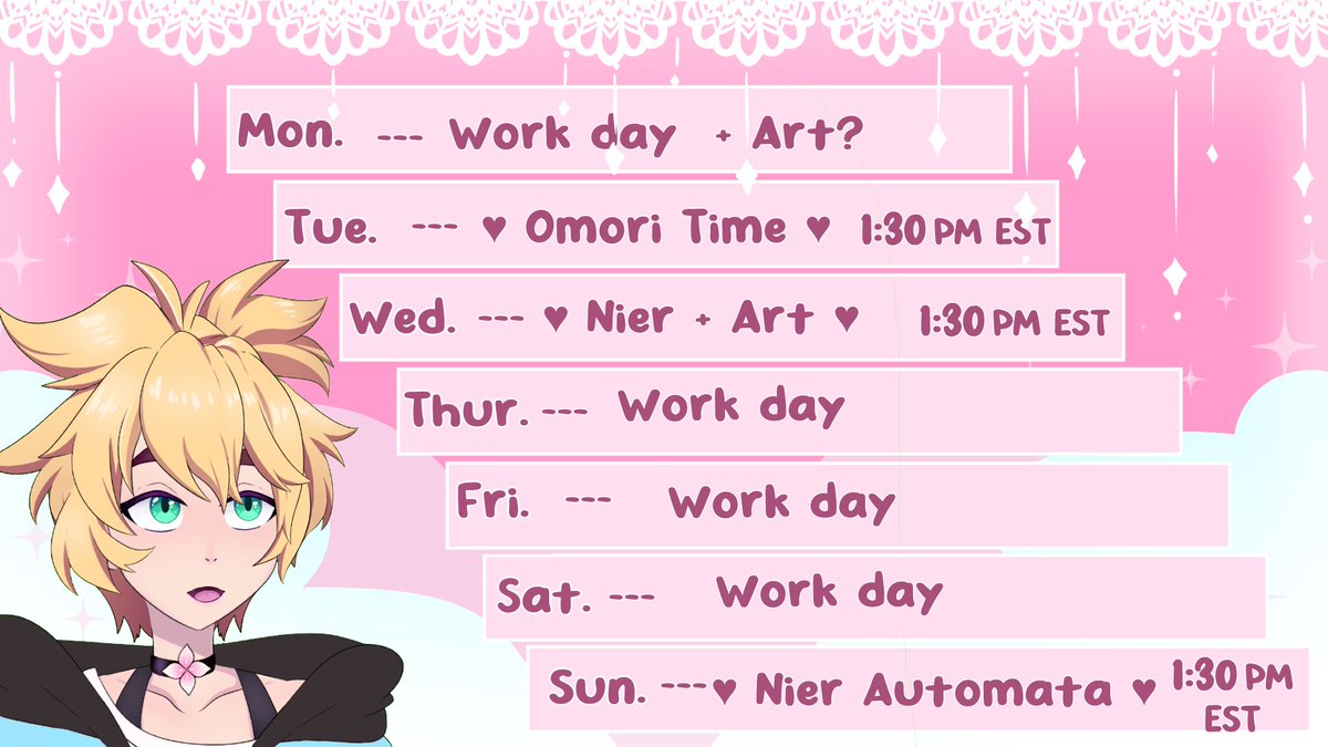 Kybitsuki's tweet image. Stream for this coming week 👀