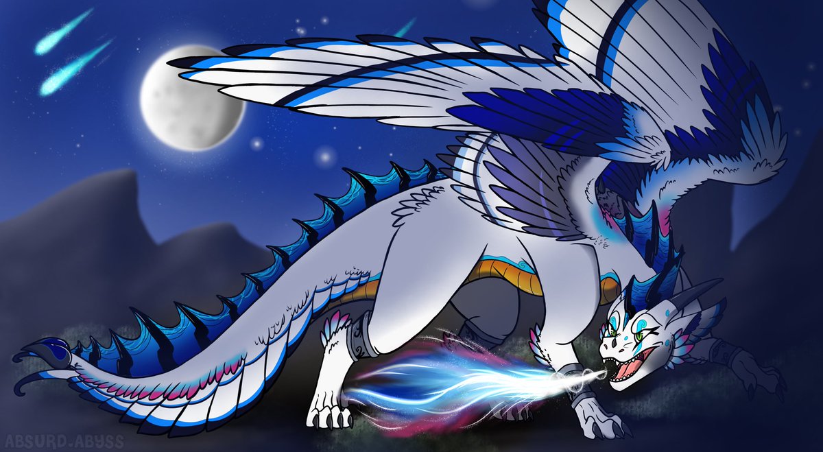 absurd_abyss's tweet photo. The Norfffff! A gift for my outstanding friend, @_Neffertity_ ! 💙💙💙💙

This piece features Neff’s new design, and I think it looks absolutely beautiful! 

Haven’t posted in a bit lol. Retweets appreciated.

#art #furry #furryart #artist #digitalart #dragon #derg https://t.co/UetJwxb8jI