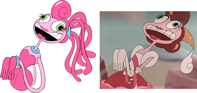Baroness Von Bon Bon in Cuphead Show made me think of Mommy Long Legs so wanted to draw these because the Baroness expressions are just so freaking amazing (there's more I'm gonna draw)#cupheadshow #baronessvonbonbon #PoppyPlaytime #mommylonglegs 