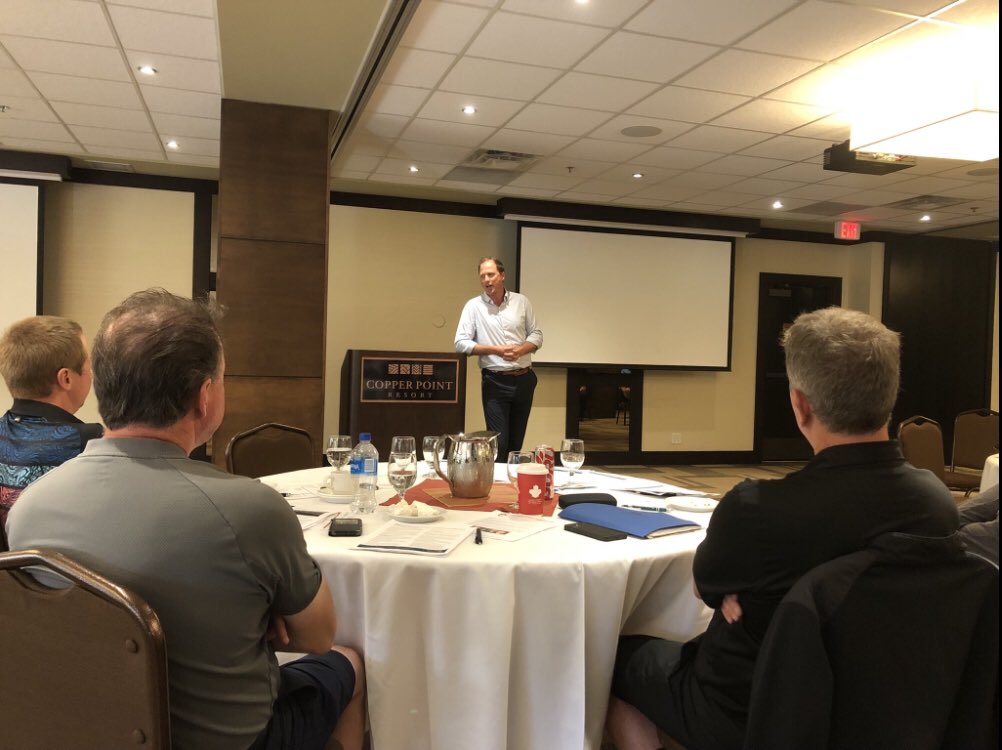 JamesRRobb's tweet photo. Great few days in Invermere @copper_super @steugeneresort #ShadowMountain for #BCGSA event! The Kootenays hospitality never disappoints. Thank for the photo @GregorjskiJ! https://t.co/TUd9gdJEue