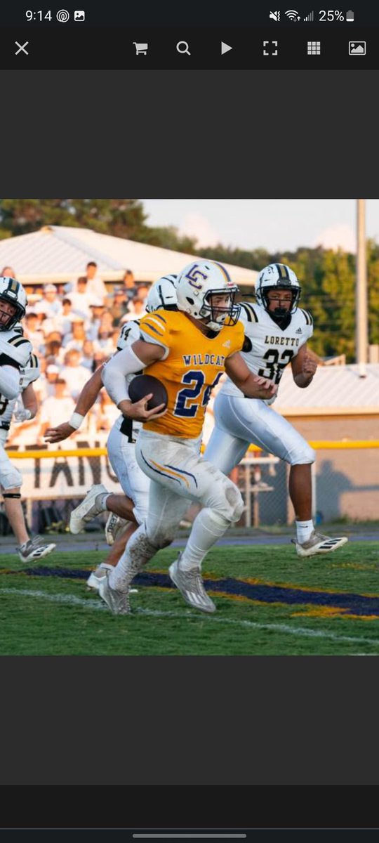 Ok all of you Wildcat fans💜💛💜  Isaiah Bentley is up for Times Daily player of the week for his performance against Loretto.  He had 195 rushing yards and three touchdowns in the 48-42 win.  Go Vote!!!
 timesdaily.com/sports/high_sc…

📸: Eddie Cleghorn gameshotz.biz