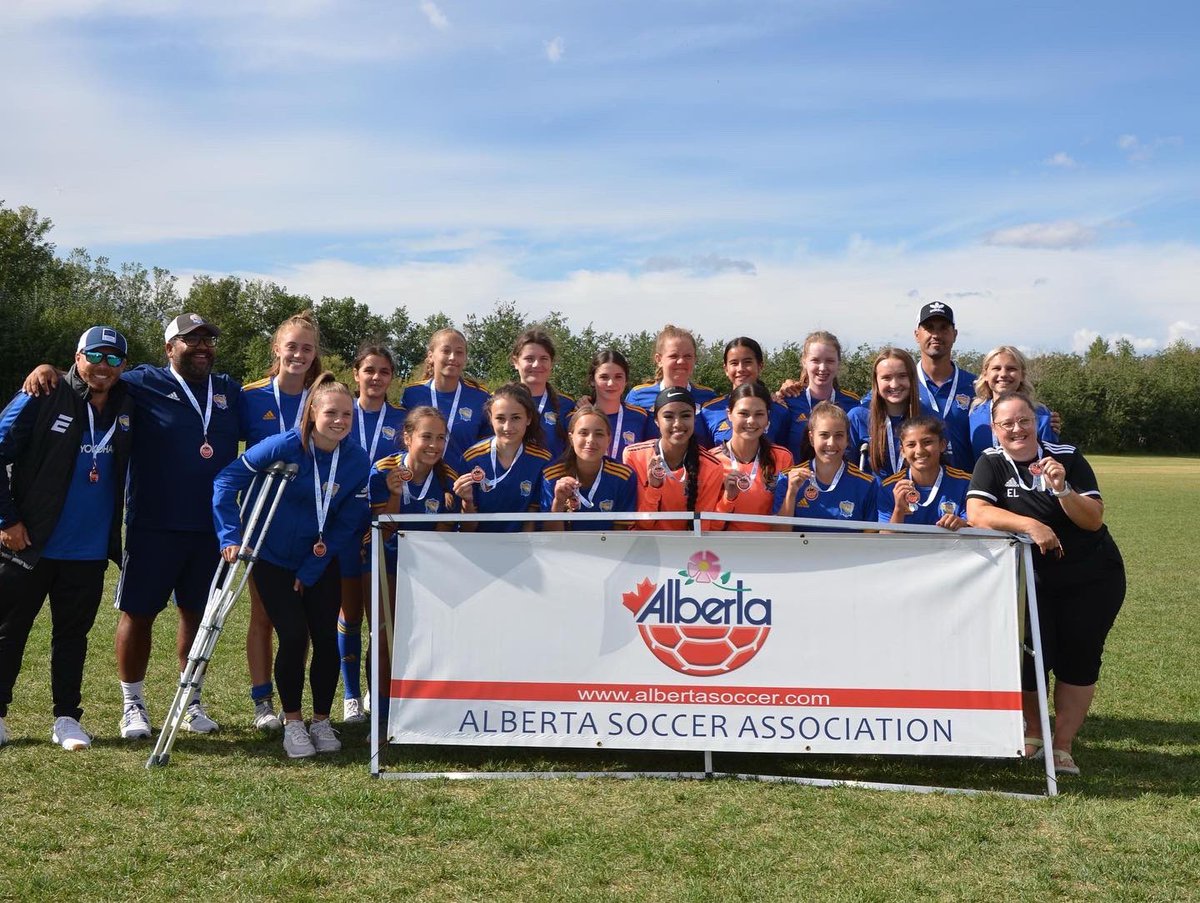 SASA_Impact's tweet photo. Congratulations to our U13 Boys, U13 Girls, U15 Boys, and U17 Girls on a hard earned Bronze medal at @AlbertaSoccer Tier 1 Provincials. 

Each team had their different challenges to fight through but they came out with some hardware! https://t.co/MnAgfecBSN