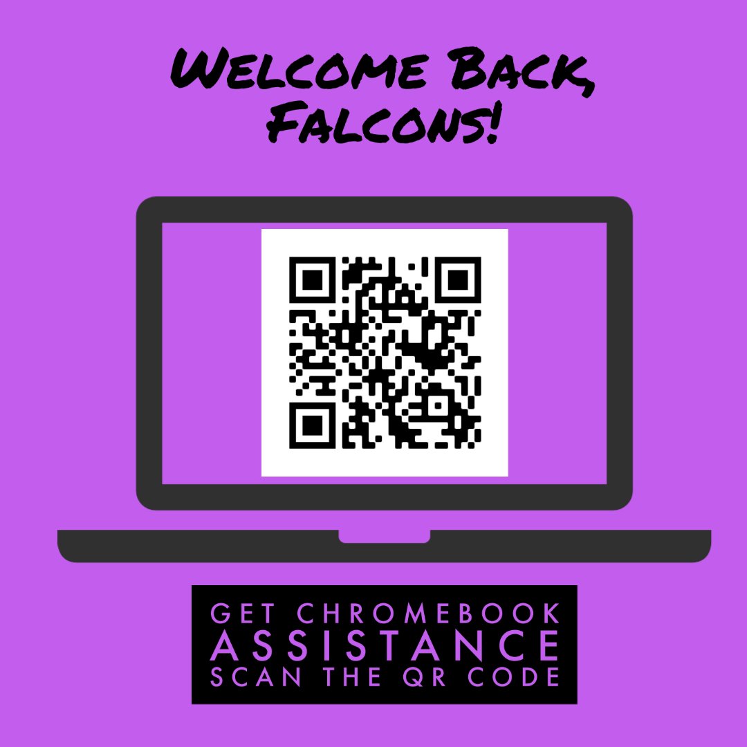 If you need a Chromebook, you may stop by the HHS Library tomorrow (Monday) from 8:00 AM to 12:00 PM.  If you are having Chromebook trouble or need to choose a protection plan, visit hanford.rsd.edu/school/technol… for assistance and information.  #WRH #FalconStrong