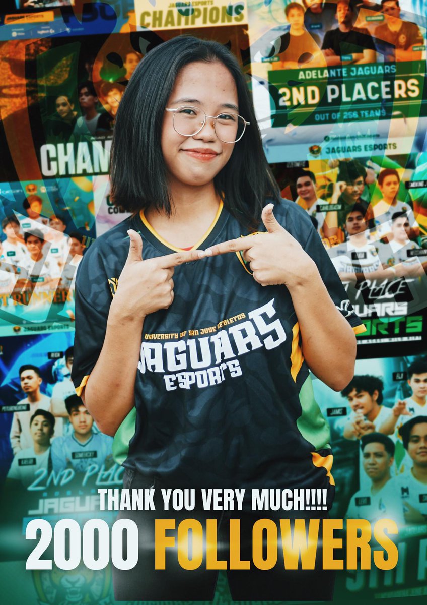 usjresports's tweet photo. Wow. Forda uwu ang ferson. Thank you to our 2,000 Facebook Page followers! Sana bukas 1 Million na! Emz.  

Follow our other social media accounts din, wala kami budget for boost. heh 

FB:
https://t.co/t2Bx14kQvu
IG:
https://t.co/RPmInVWYPN
TWITTER:
https://t.co/gyvDJsp4mN https://t.co/aeTO6EfSlF