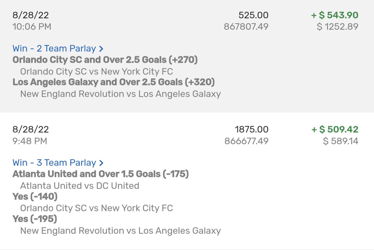 MeatSweats_VIP's tweet image. Sunday and our capper ssrw still posting fire in the discord! MLS treated a $100 unit better to over $6000 this weekend! $15 a month gets you full access! discord.gg/7qJsMkyFjG #GamblingTwitter #SportsGambling