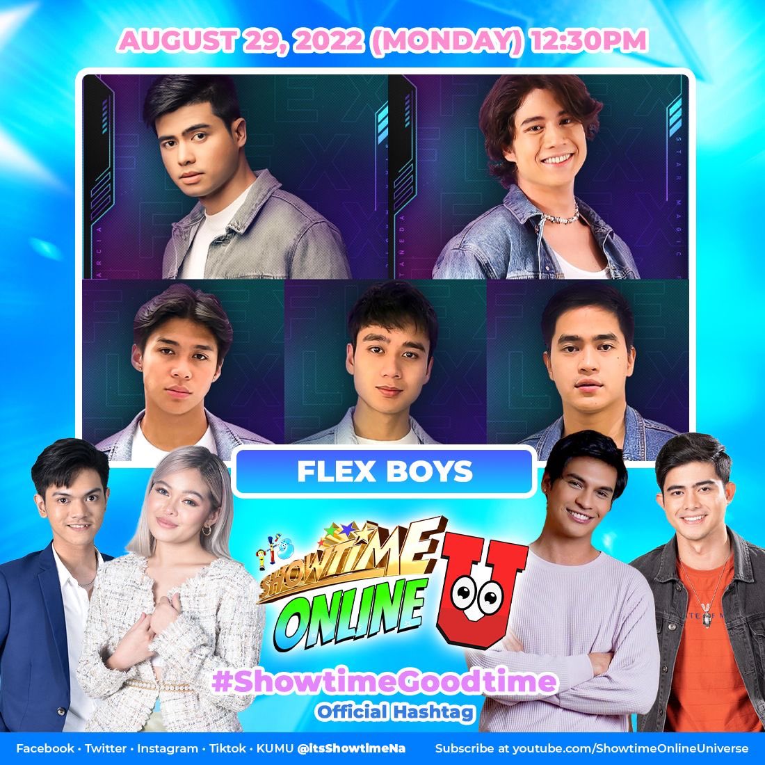 starmagicphils's tweet photo. ⭐️ Showtime Onliners! I-Flex na ang good vibes this Monday kasama ang Flex Boys #ShowtimeOnlineU!
#ShowtimeGoodtime
⏰ 12:30PM
Subscribe na sa https://t.co/Yr5fHUYUwi
Follow us on Tiktok https://t.co/l322IQYDWn https://t.co/382PPGACSN