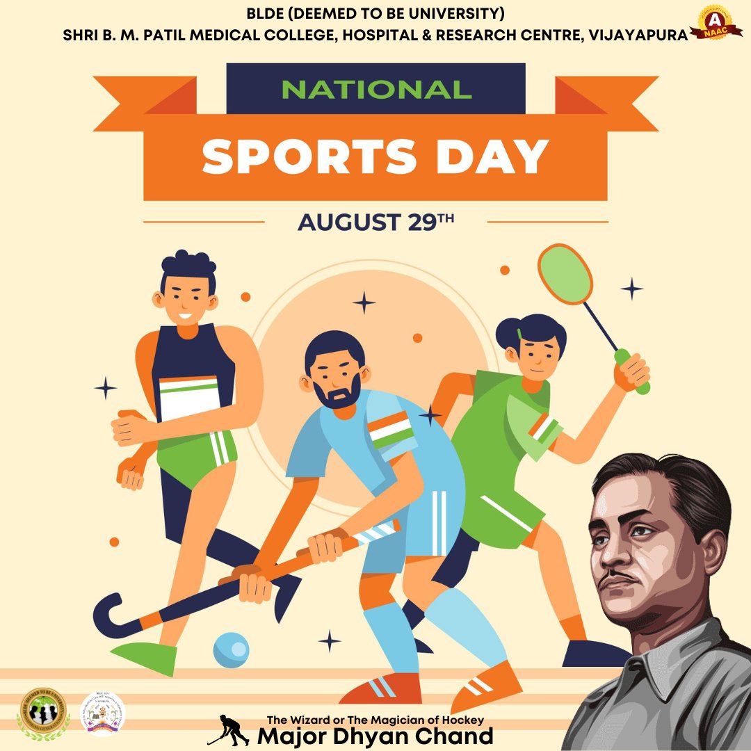bldedu's tweet photo. Dhyan Chand’s life demonstrates that you can win any sport if you put in your best effort and devotion. National Sports Day 🏑
#bldedu #nationalsportsday #dhyanchand https://t.co/lNIZMzxJqa