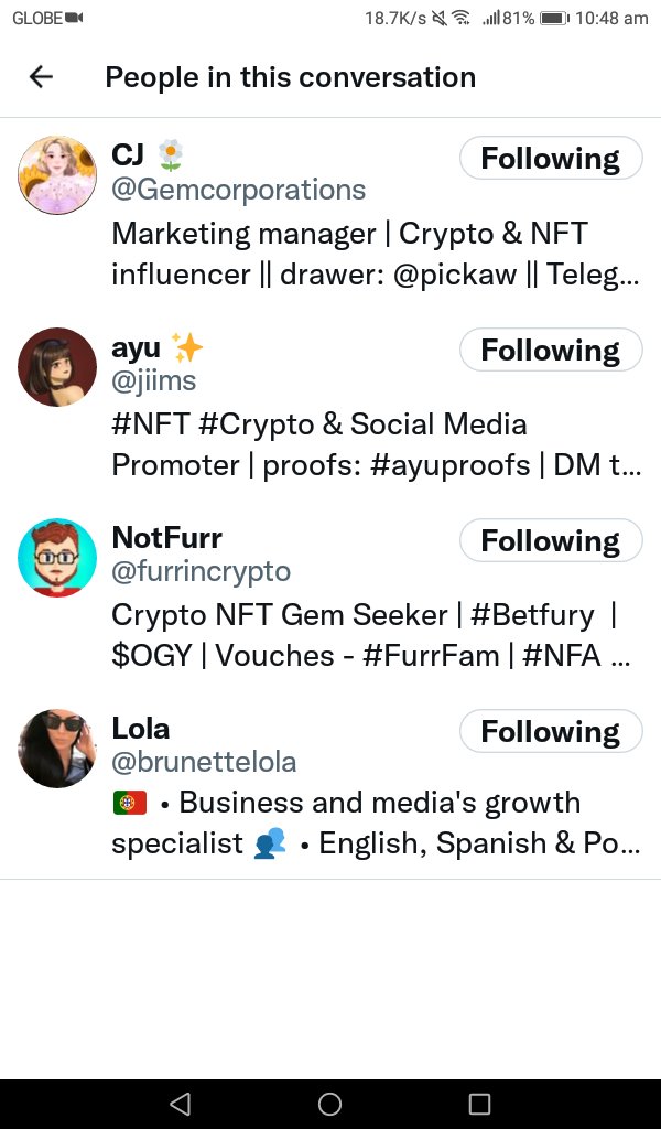 Franrie1's tweet photo. @jiims @brunettelola @furrincrypto @Gemcorporations Done po ate! https://t.co/dSZVAwUe6u