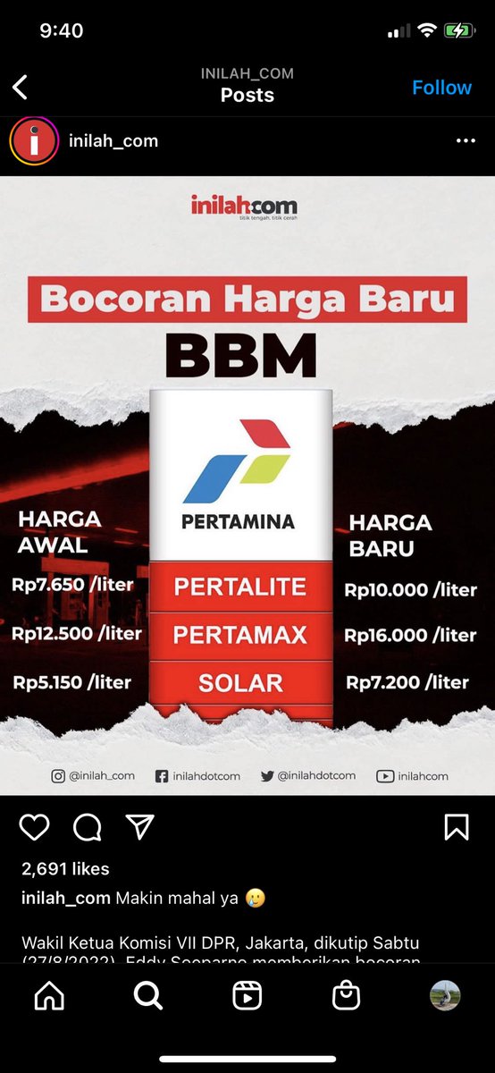 Girindraaaa's tweet photo. masih jetlag, terus ada berita beginian.
otak makin ngelag nih 🤣🤣
Alhamdulillah, yang masih miskin ky aku, yuk kerja makin keras lagi, 16rb/liter banget ya pakde 😄
sakit ngga berdarah inimah https://t.co/XqAAl9NQlb