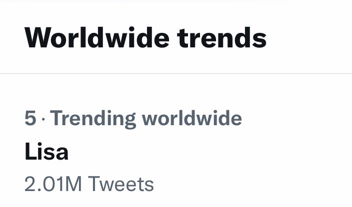 LiliesHome_'s tweet photo. Lisa is now trending WW at no.5 with over 2M tweets 
LISA WINS BEST KPOP
#LalisaVMAsWin https://t.co/kaJNpbrHwB