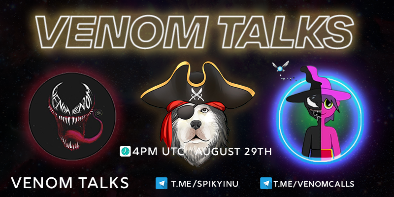 VenomXVII_Talks's tweet photo. AMA ANNOUNCEMENT: 

AMA with @spikyinu LIVE in 60 minutes/4pm UTC on https://t.co/bDFZuFaDdQ

Website: https://t.co/TUMVpYingd
Telegram: https://t.co/BTEMyd9QL0 https://t.co/GwF7udFB7b