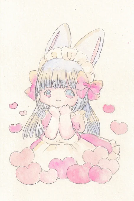 ハートきゅんきゅん。#イラスト #illustration #絵描きさんと繋がりたい #イラスト好きな人と繋がりたい 
