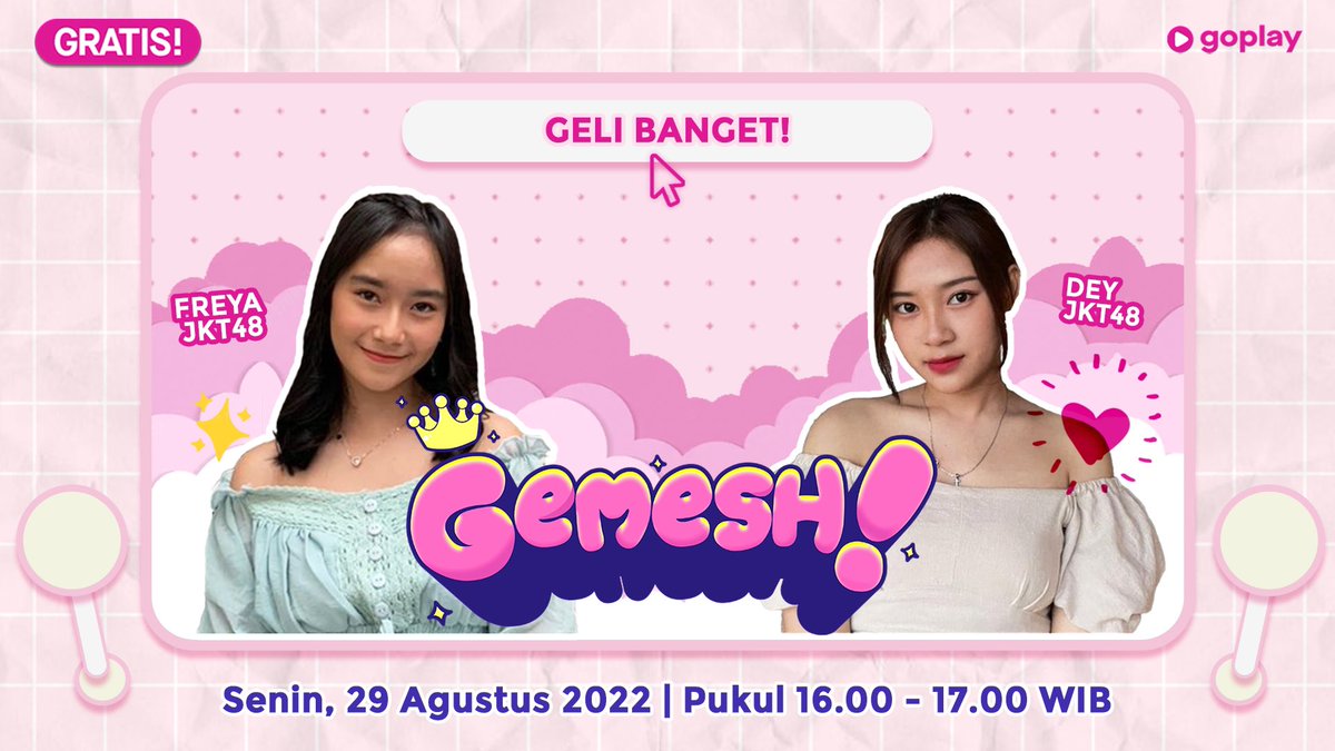 paragonpics_'s tweet photo. Kalo kamu ngerasa hidup kamu pahit, oke! Aku tantang kamu untuk nonton episode kali ini😝 Ada @Freya_JKT48 dan @A_DeyJKT48 yang bakal adu mekanik si Gemesh. Ramein sore ini jam 16.00 ya, hanya di @GoPlayIndonesia!✨

#JKT48 #JKT48Gemesh https://t.co/V2X5bI5u4x