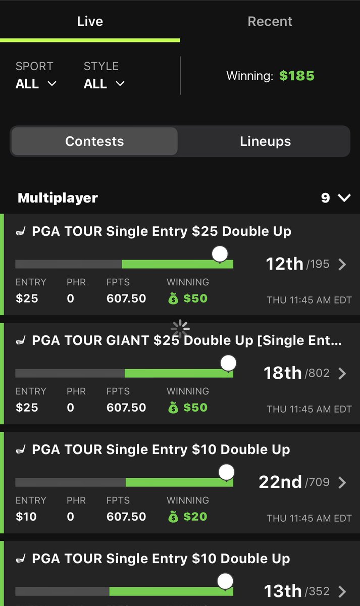 NorthForker12's tweet photo. Ya know the drill @DraftKings 
Cash King 👑🍿👑 HITS AGAIN ✅

Thanks 🙏🏻 @WinDailySports @TheDegenerate75 @SiaNejad @TeeOffSports @DFSrcgilt @KendoVT  @spolardi @LogicalDFS 
@adplacksports 
I’ve learned so much about DFS from you all 

Thank You 🙏🏻 what a year 🤌🏽
#DoubleUps https://t.co/NHhJzHmGsI
