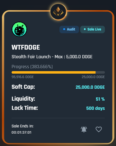 defi_waterfall's tweet photo. Stealth Fair Launch on @TheGemPad will end in 1.5 hours!
https://t.co/gu1tfjx9Yh
🤑If you haven't bought it yet, 
🚀you have one last chance!

⏰Estimated DEX Listing Time:
29/08 at 2PM UTC

#DogeChainFamily #DeFi #YieldFarming #Presale #Gem #doge https://t.co/NTbqG9B4Pt