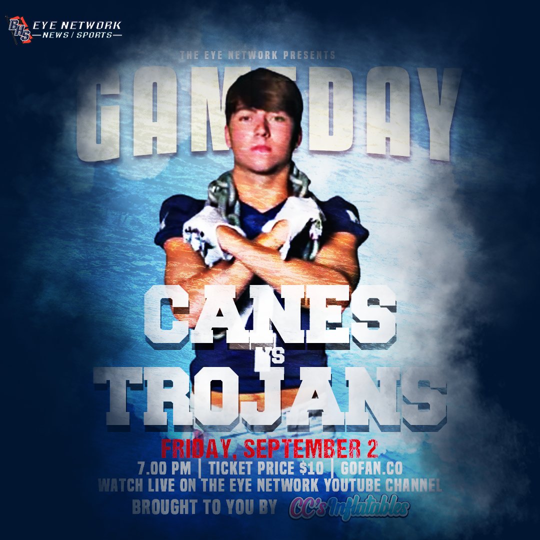 The Eye Network (@theeyenetwork1) on Twitter photo The Hurricanes host the Trojans this Friday. Gametime is 7:00 or watch LIVE on The Eye Network YouTube channel. Game will be brought to you by <a href="/middleclassmann/">Steven Thompson</a> and CCs Inflatables
<a href="/ABHScanes/">Alma Bryant Football</a> <a href="/almabryanths/">Alma Bryant HS</a> <a href="/CardenKurt/">kurt carden</a> <a href="/brianwnsp/">@Brianwnsp</a> <a href="/AL7AFootball/">Alabama7AFootball</a> The Hurricanes host the Trojans this Friday. Gametime is 7:00 or watch LIVE on The Eye Network YouTube channel. Game will be brought to you by <a href="/middleclassmann/">Steven Thompson</a> and CCs Inflatables
<a href="/ABHScanes/">Alma Bryant Football</a> <a href="/almabryanths/">Alma Bryant HS</a> <a href="/CardenKurt/">kurt carden</a> <a href="/brianwnsp/">@Brianwnsp</a> <a href="/AL7AFootball/">Alabama7AFootball</a>