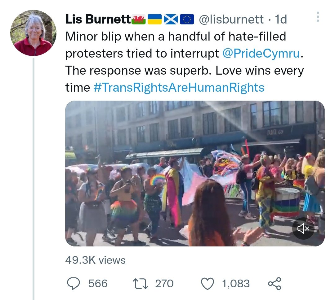 MForstater's tweet photo. Pride is a protest...no not like that!

If you are going to call people "hate -filled" you ought to be able to explain why. https://t.co/GJPPK78yCB