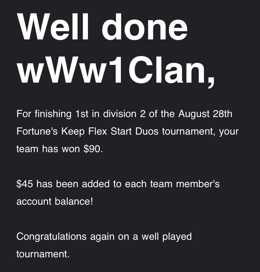 Let’s go!!! 

Tournament win with my boy <a href="/xlTooGooDlx/">xLTooGooD</a>