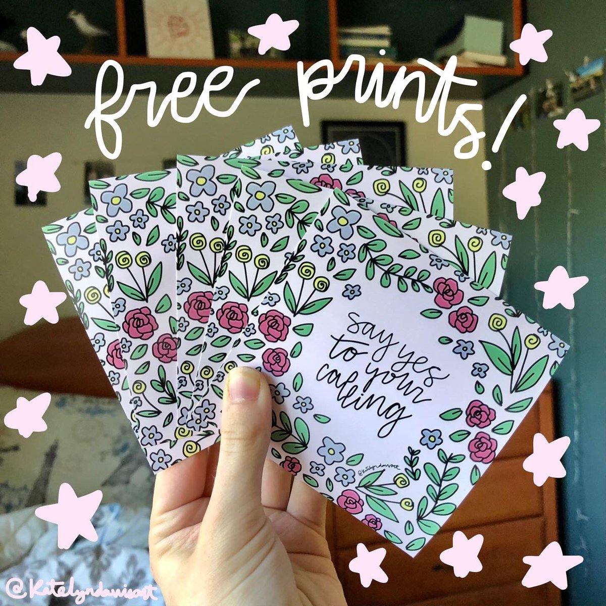 Dropping back in to Twitter to spread the word on these free prints! There’s more info on my ig but basically if you just write “freeprint” in your order notes I’ll give you one of these mini prints!