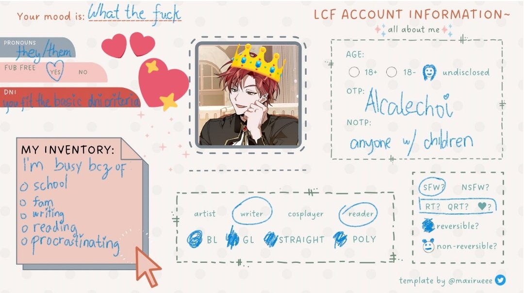mstncntdrm's tweet photo. thanks for the template @/maxirueee !! here is my lcf intro excuse my finger writing I haven't ordered a pen yet 🤣🤣 I'll redo this once i made up my mind abt the pen 🥰 but hi :) im yuki #lcfintro https://t.co/oS8zwcJM1j